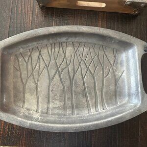 Elegant Lenox Silverplate Serving Platter with Branch-Style Handles – Classic